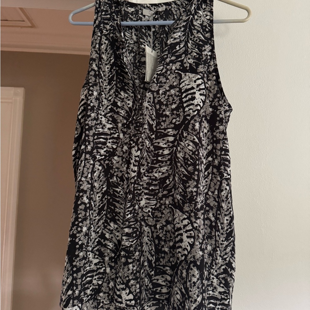 Dalia Black and White Floral Blouse